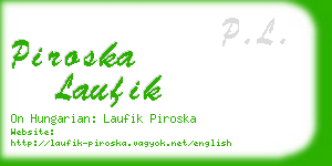 piroska laufik business card